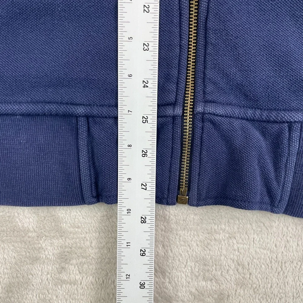 Polo Ralph Lauren Equestrian Crest Logo Track Jacket Men XL‎ Blue Full Zip Heavy